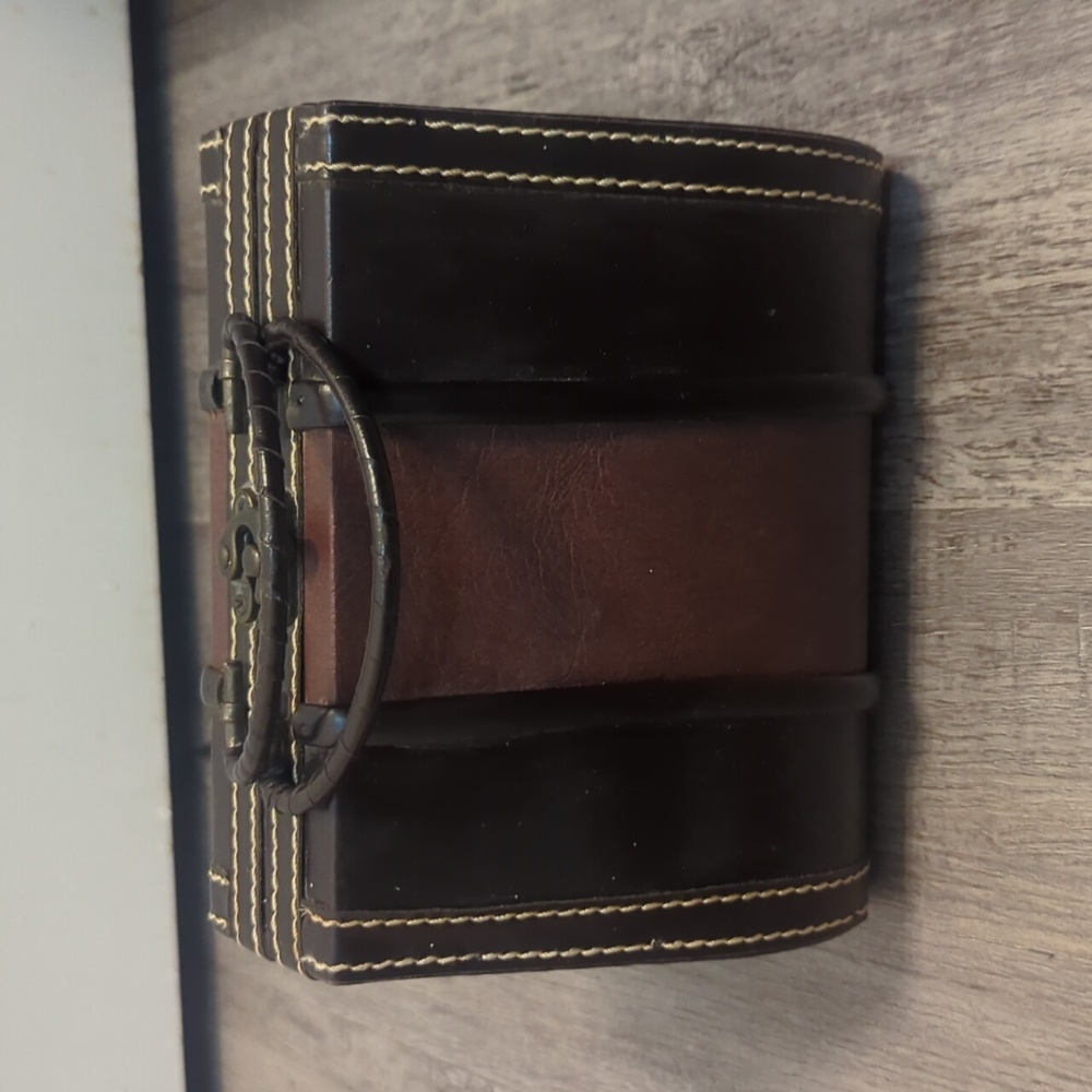Super Cute Vintage Wood & Leather Purse - Picture 4 of 7